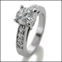 Engagement Brilliant 1 Ct Center .25 TCW Cubic Zirconia Cz Ring