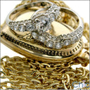Matching Set Bridal Ring Curved Band 3 TCW Cubic Zirconia Share Prong 14K W Gold