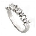 Wedding .50 TCW Round Baguette Channel Cubic Zirconia CZ Band 