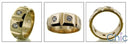 Mens 10MM Wide Round Bezel Cubic Zirconia CZ Wedding Band