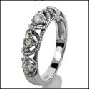 Wedding .10 TCW Round Cubic Zirconia CZ Band 