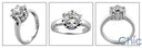 Solitaire 1.25 Round Center Bezel set Stone Prongs Cubic Zirconia Cz Ring