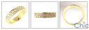 Wedding 0.75 TCW Pave Set Yellow gold Cubic Zirconia CZ Band 