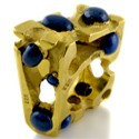 22K Gold Lapis Hand Made Custom Ring