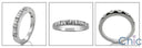 Wedding .75 TCW Princess Round Cubic Zirconia 14K White Gold Band