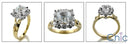 Engagement 1.5 Ct Asscher Two Tone Cubic Zirconia Cz Ring
