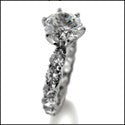 Eternity 1.5 Center Round Eternity Shank Cubic Zirconia Cz Ring