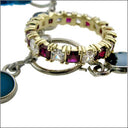 Eternity Princess Ruby Diamond Cz Yellow Gold Band