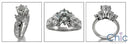 Engagement 1.25 Round Center 6 Prong Tiffany Cubic Zirconia Cz Ring