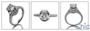 Estate Oval 1.5 Ct Pave set Prongs Ct Cubic Zirconia Cz Ring