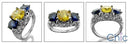 Anniversary Round Canany Ct Sapphire Antique Style Cubic Zirconia Cz Ring