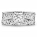 Matching Engagement Set 1.25 Princess Center Eternity Cubic Zirconia Rings