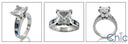 Engagement Princess 2.5 Ct Center Sapphire Rounds in Channel Cubic Zirconia Cz Ring