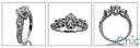 Estate Round 0.75 Ct center Cubic Zirconia Cz Ring
