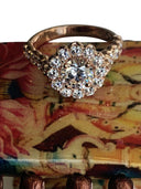 Rose Gold Engagement ring with 1 carat  round cubic zirconia