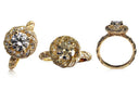 1 Carat Cubic Zirconia 14K Yellow Gold Engagement Ring