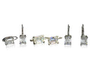 Emerald cut CZ Lever Back Earrings 14K White Gold