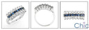 Fine Jewelry .40 TCW Sapphire Ct Diamond Cubic Zirconia Cz Ring