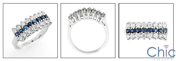 Fine Jewelry .40 TCW Sapphire Ct Diamond Cubic Zirconia Cz Ring