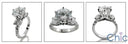 Engagement 2.5 Round Center 1 Ct Round Cubic Zirconia Cz Ring