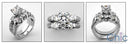 Matching Set Round 1 Ct Center Cahnnel Cubic Zirconia Cz Ring