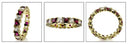 Eternity Princess Ruby Diamond Cz Yellow Gold Band