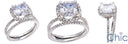Matching Set Cushion 3 Ct Halo Ct Dainty Cubic Zirconia Cz Ring