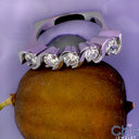 Anniversary Round 5 stone euro shank Cubic Zirconia Cz Ring
