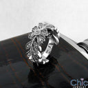 Eternity Pave Set Leaves Cubic Zirconia Cz Ring