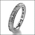 Eternity 1.75 TCW Baguette Channel Engraved Cubic Zirconia Cz Ring