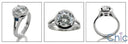 Solitaire 1.5 Round Center Sapphire Channel Cubic Zirconia Cz Ring