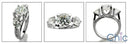Engagement 2.75 TCW Round Prong Ct Channel Cubic Zirconia Cz Ring