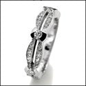 Wedding Haql;f Bezel Ct Pave Set Round Cubic Zirconia CZ Band
