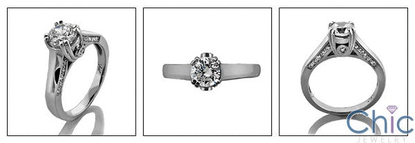 Engagement Round .75 Ct Center - Smoothandd Cubic Zirconia Cz Ring
