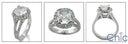 Anniversary 2 Ct Cushion Center CZ Split Shank Pave Set Cubic Zirconia 14k White Gold Ring