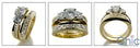 Matching Set 1.25 Round Center Channel Princess Wedding Cubic Zirconia Cz Ring