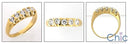 Wedding 5 Round In Half Bezel Cubic Zirconia CZ Band 