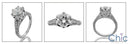 Engagement 2 Ct Round Center Engraved Shank With Pave Cubic Zirconia 14K White Gold Ring