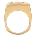 Emerald Cut CZ Channel Set Horizontally Euro Shank 14K Gold Ring