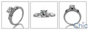 Engagement Round 1 Ct Center Channel Baguettes Cubic Zirconia Cz Ring