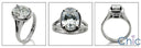 Solitaire 2.5 Oval Diamond CZ Single Stone Cubic Zirconia 14 White Gold Ring