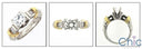 Estate Engraved shank Two tone Bars Cubic Zirconia Cz Ring