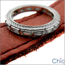 Eternity 1.75 TCW Baguette Channel Engraved Cubic Zirconia Cz Ring
