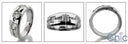 Mens .75 TCW Princess in Channel Cubic Zirconia CZ Wedding Band