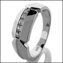 Mens .50 Princess Channel Cubic Zirconia CZ Wedding Band