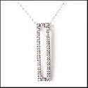 Cubic Zirconia Cz .30 TCW ReCt angle Pendant