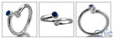 Fine Jewelry Sapphire Ct Diamond CZ Cubic Zirconia Cz Ring
