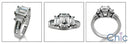 Anniversary 1.5 Emerald Prong Ct Channel Cubic Zirconia Cz Ring