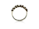 Channel Set Cubic Zirconia Baguettes Round Wedding Band 14K White Gold