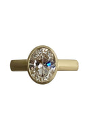 2.5 Oval Cubic Zirconia Engagement ring CHICASHOT50 -  LA Chic Jewelry Inc